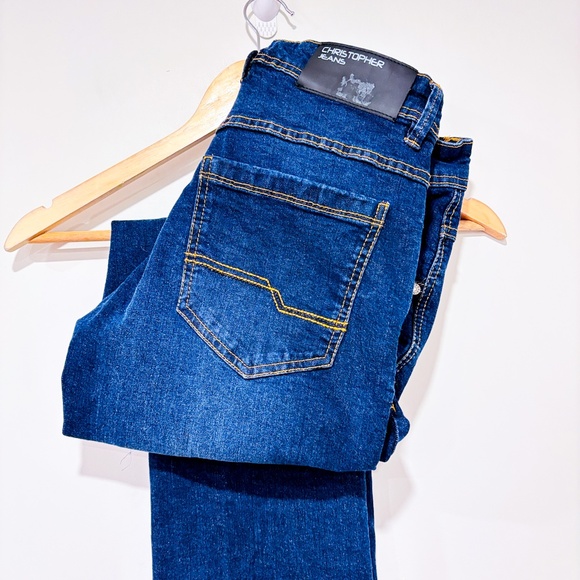 CHRISTOPHER JEANS Dark blue straight leg jeans - Picture 10 of 11